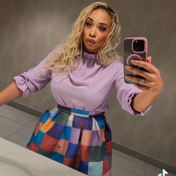 Colorful Patchwork Women's Skirt -E06 - Picture 3 of 5